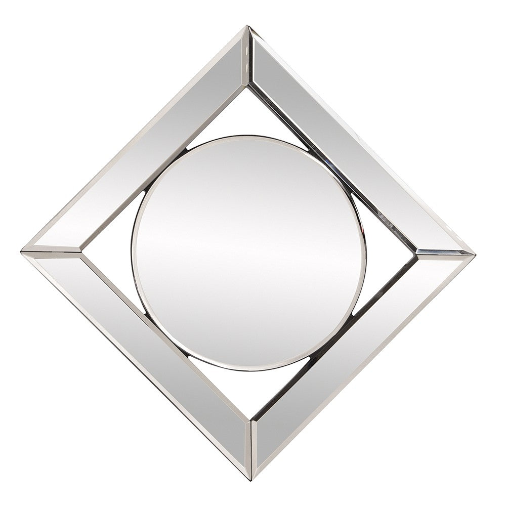 Square Mirror with Center Round Mirror-3