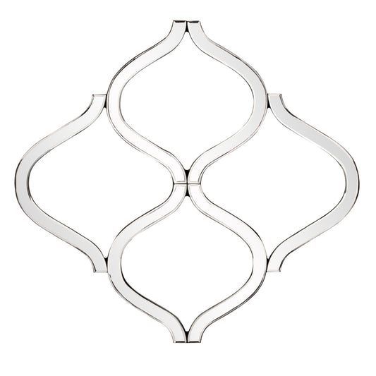 Interlocking Mirrored Curved Shapes with Beveled Edge-0