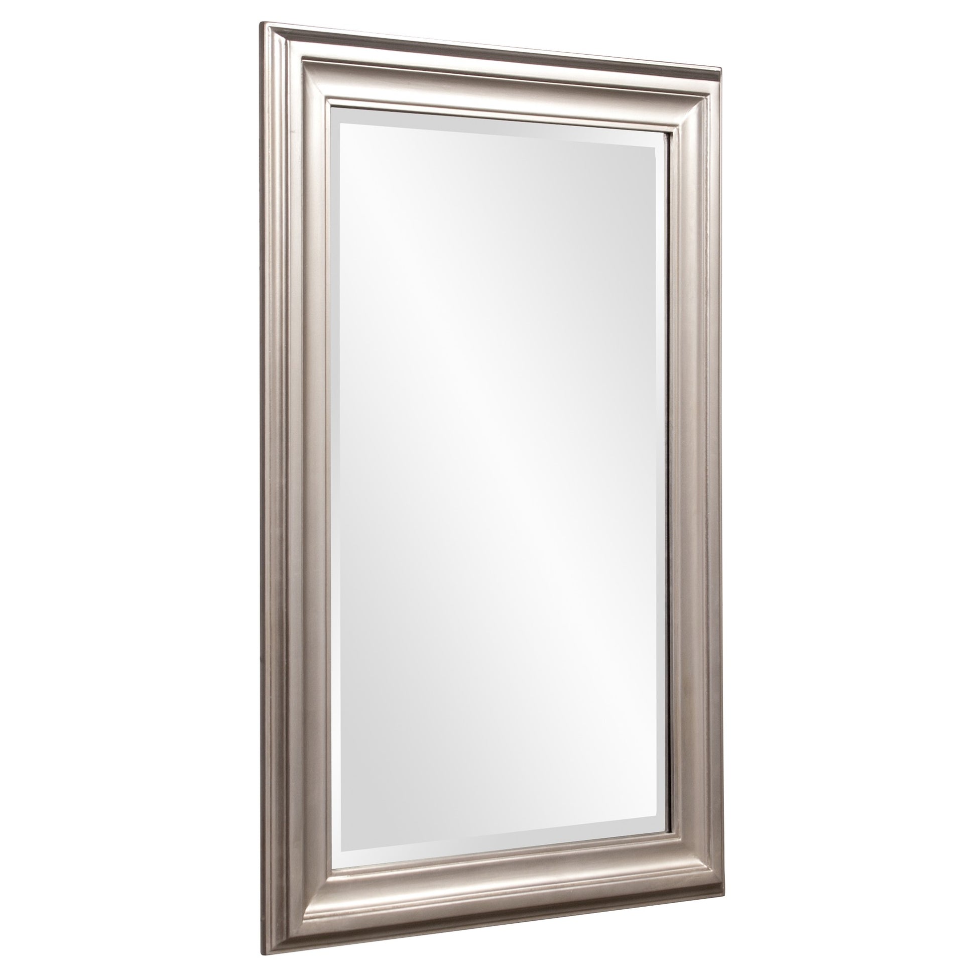 Rectangular Mirror with Leaf Wood Frame-2