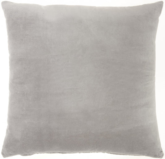 Gray Soft Velvet Accent Throw Pillow-0