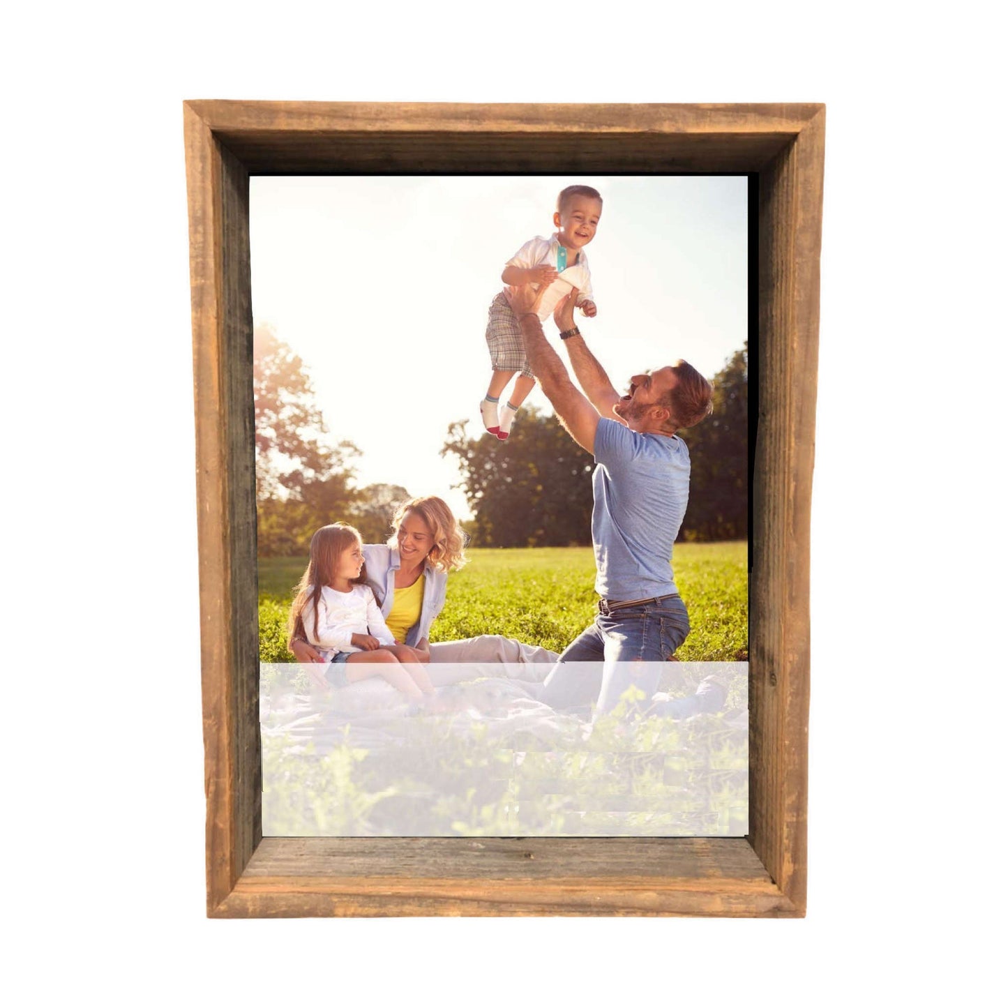 8” x 10” Rustic Farmhouse Gray Shadow Box Frame-0