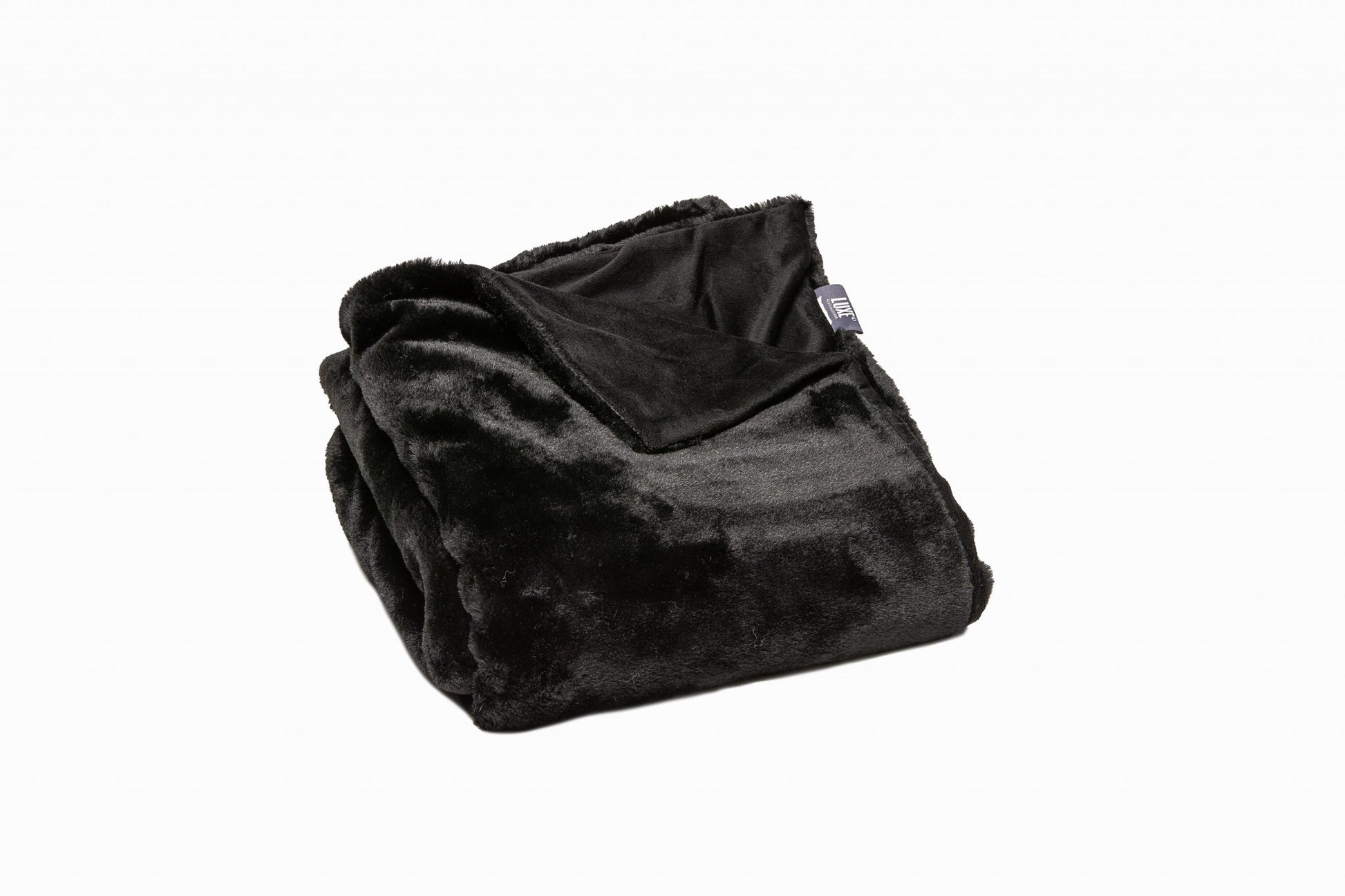 Premier Luxury Black Super Soft Faux Fur Throw Blanket-0