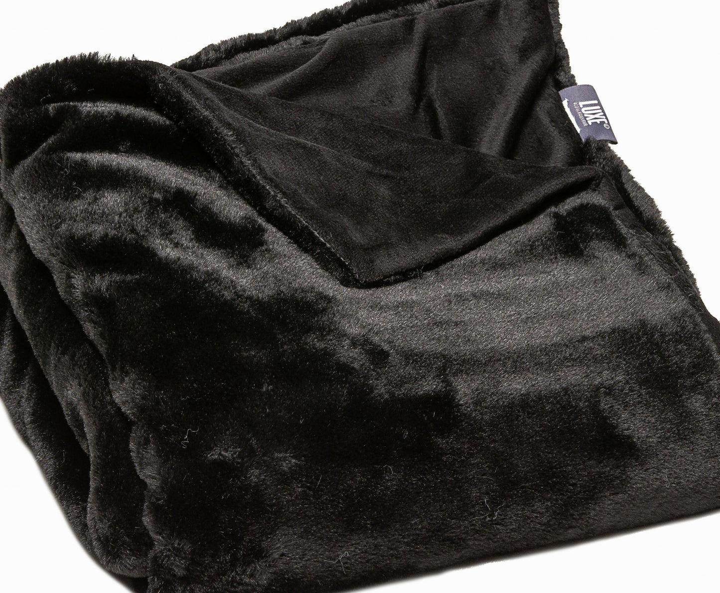 Premier Luxury Black Super Soft Faux Fur Throw Blanket-1