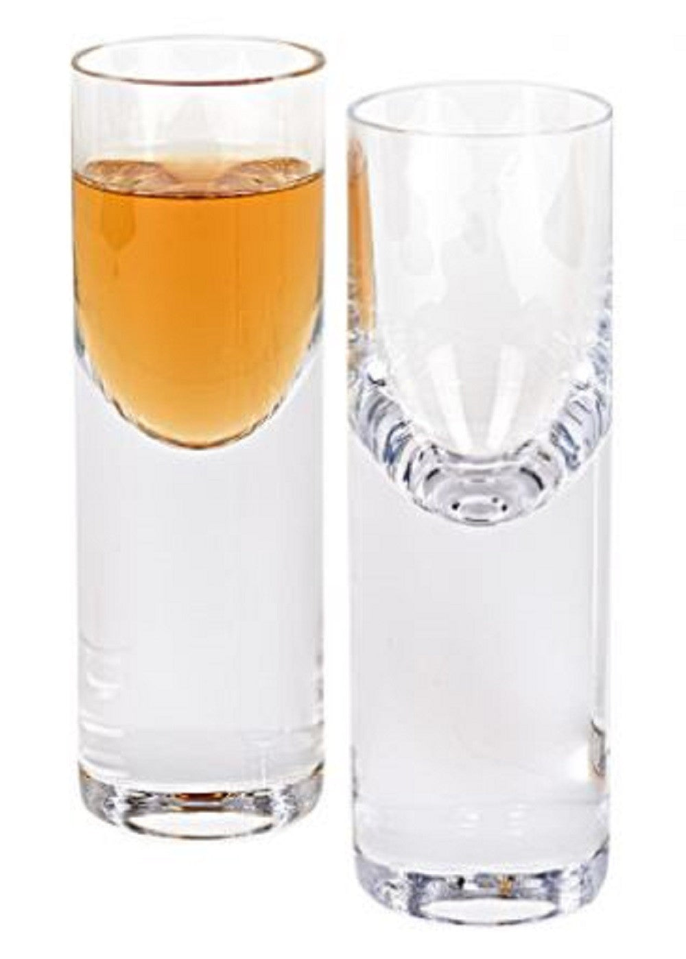 Set of 2 Mouth Blown Crystal Long Shot Glasses-0