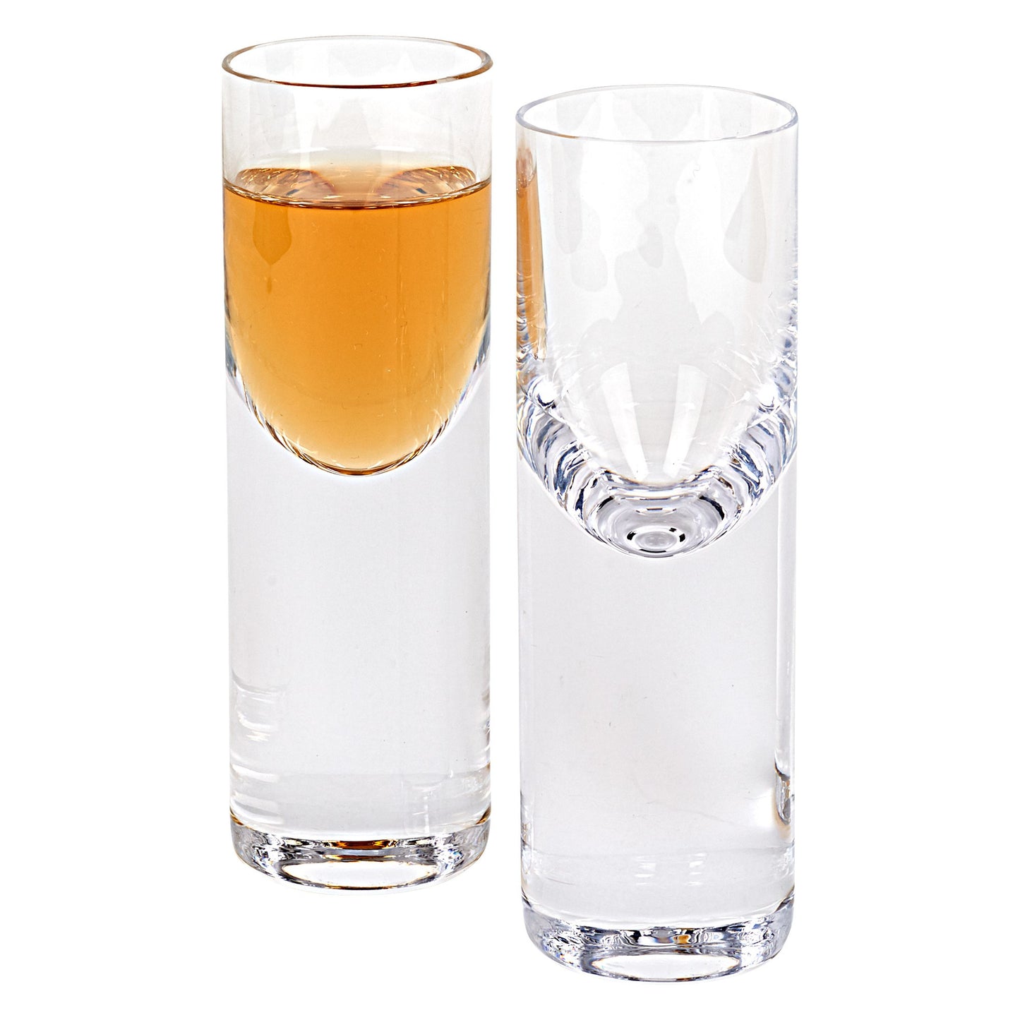 Set of 2 Mouth Blown Crystal Long Shot Glasses-2