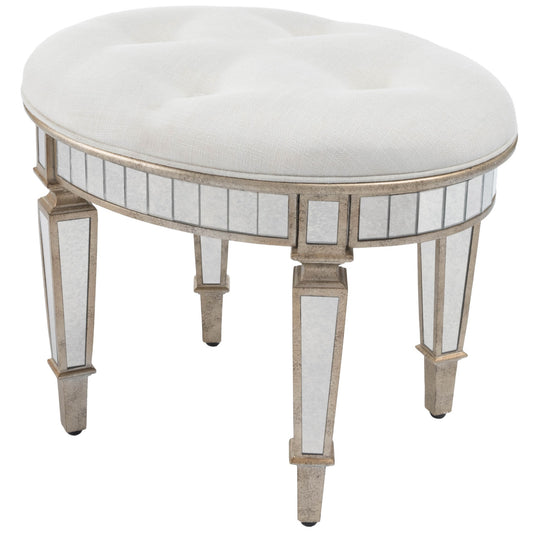 Modern Mirrored Vanity Stool-0