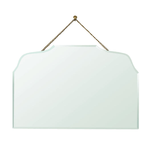 Rectangular Arch Beveled Hanging Mirror-0