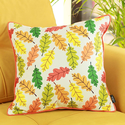 Colorful Falling Leaves Decorative Throw Pillow-0