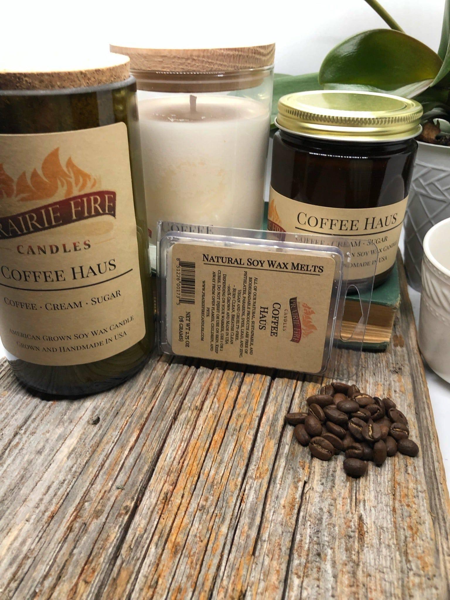 Coffee Haus Soy Wax Candle | Repurposed Wine Bottle Candle Natural Cork | Handmade in USA Candle | Eco-Friendly Candle | Non-Toxic Soy Candle-2