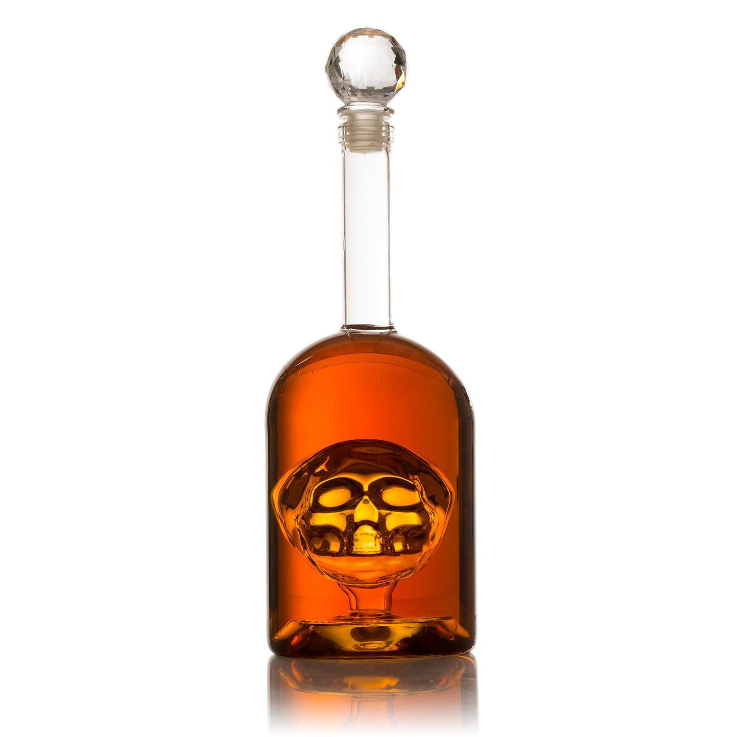 Skull Decanter in Bottler Skull Head by The Wine Savant 750ml, Skull Bottle Skull Face Enlarges with Whiskey, Tequila, Bourbon Scotch or Rum - Great Gift for Any Bar!-2