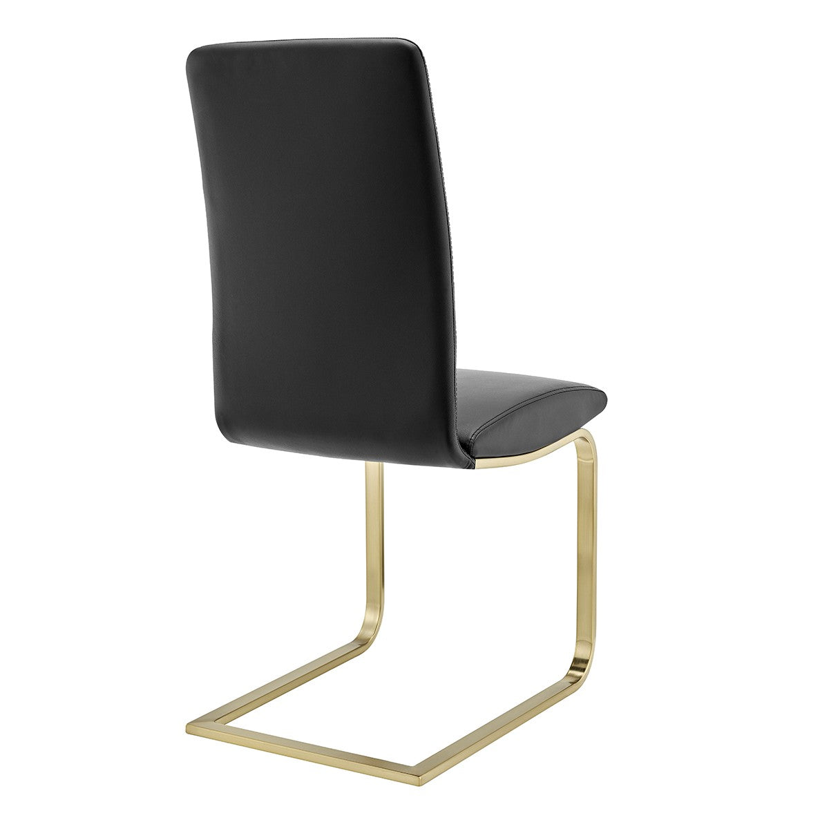 Set of Two Mod Black and Gold Dining Chairs-3