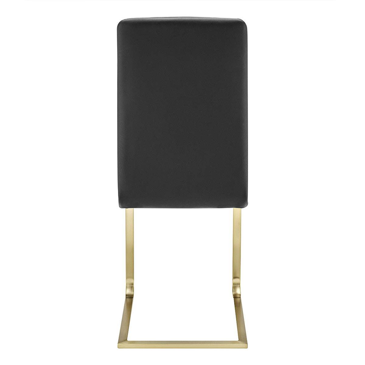 Set of Two Mod Black and Gold Dining Chairs-4