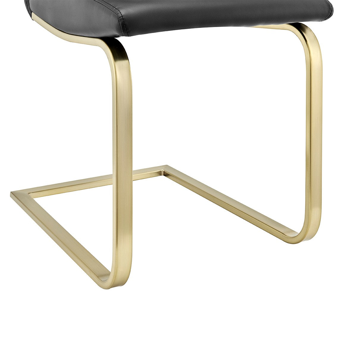 Set of Two Mod Black and Gold Dining Chairs-5