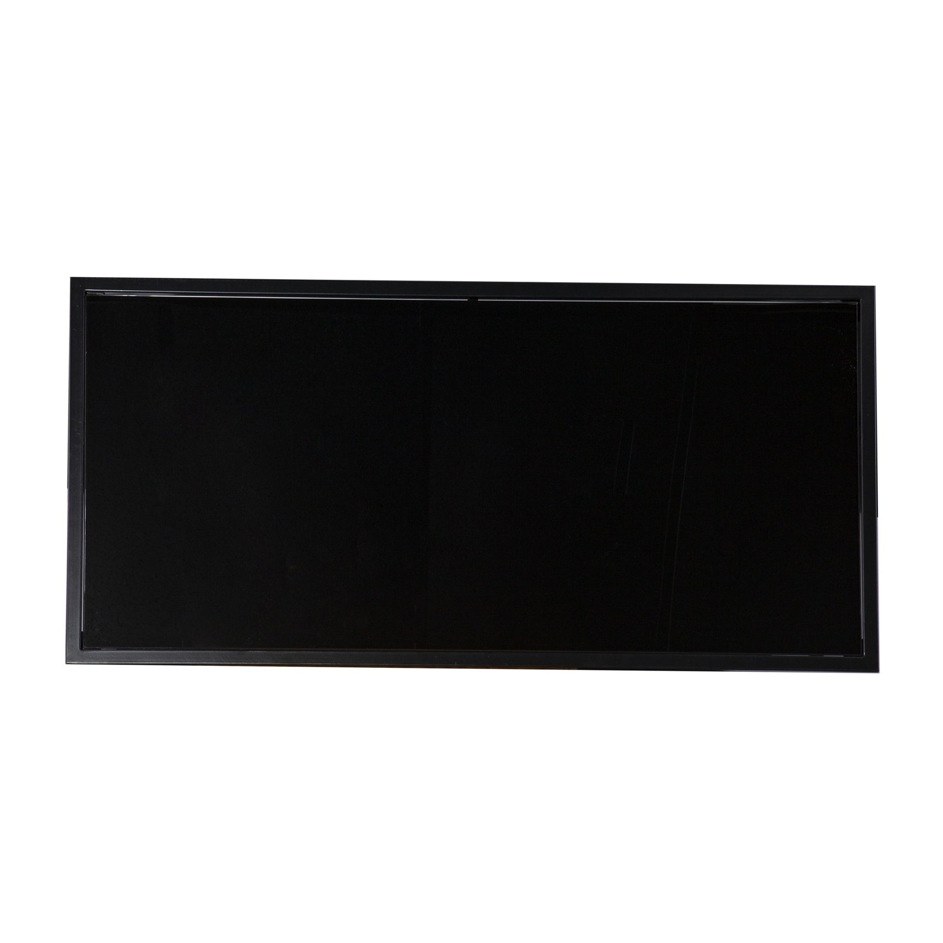 42" Black Glass And Metal Rectangular Coffee Table-3