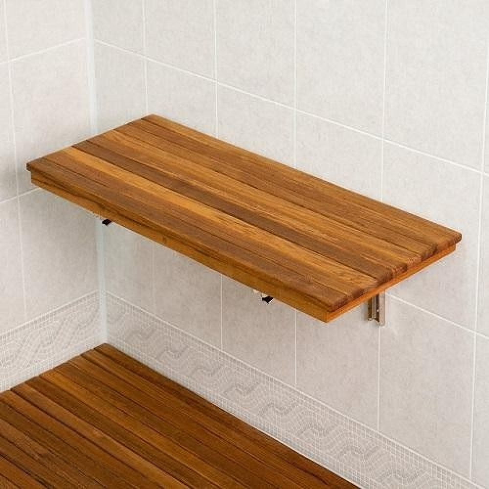 24" Premium Wall Mount Teak Shower Bench-0