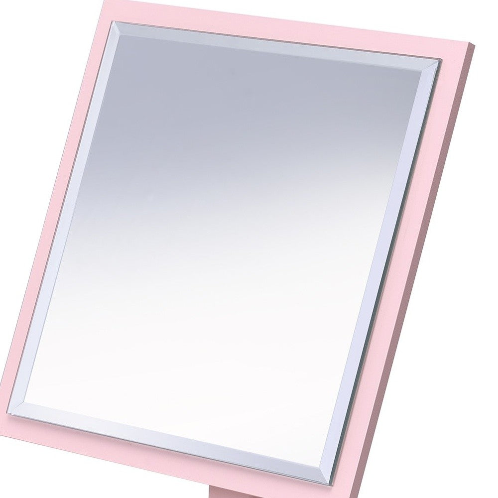 Pretty Pink Square Make Up Vanity Mirror-3