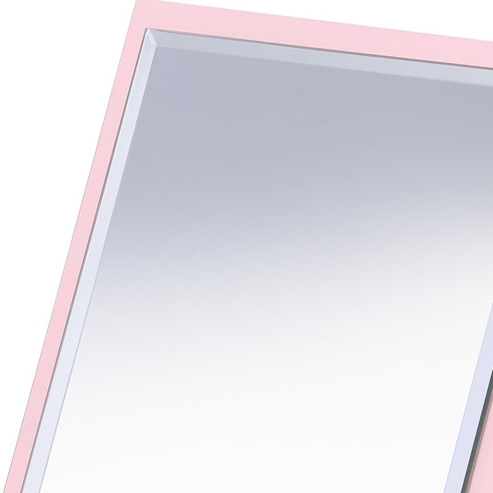 Pretty Pink Square Make Up Vanity Mirror-4