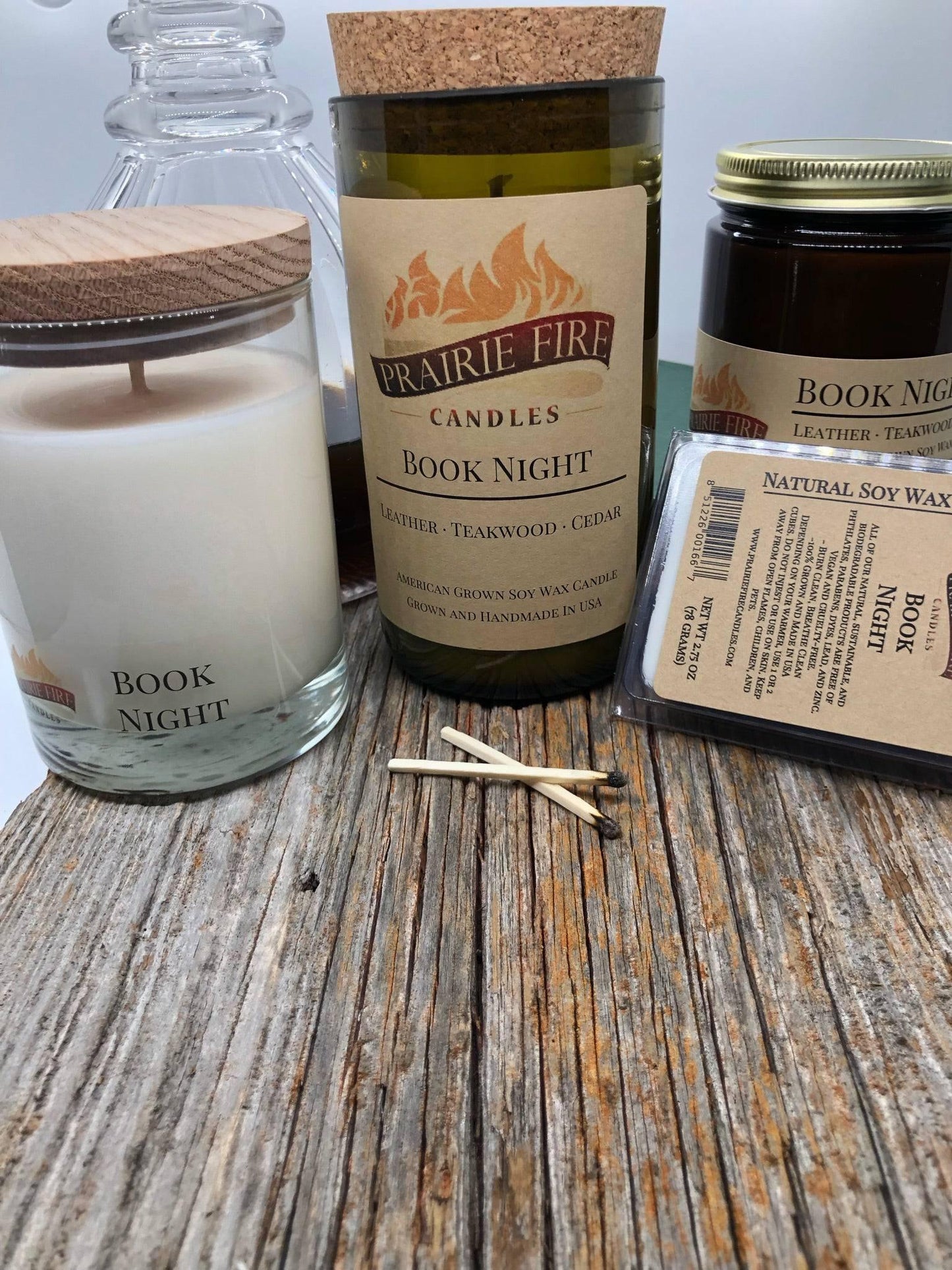 Book Night Soy Wax Candle | Repurposed Wine Bottle Candle Natural Cork | Handmade in USA Candle | Eco-Friendly Candle | Non-Toxic Soy Candle-2