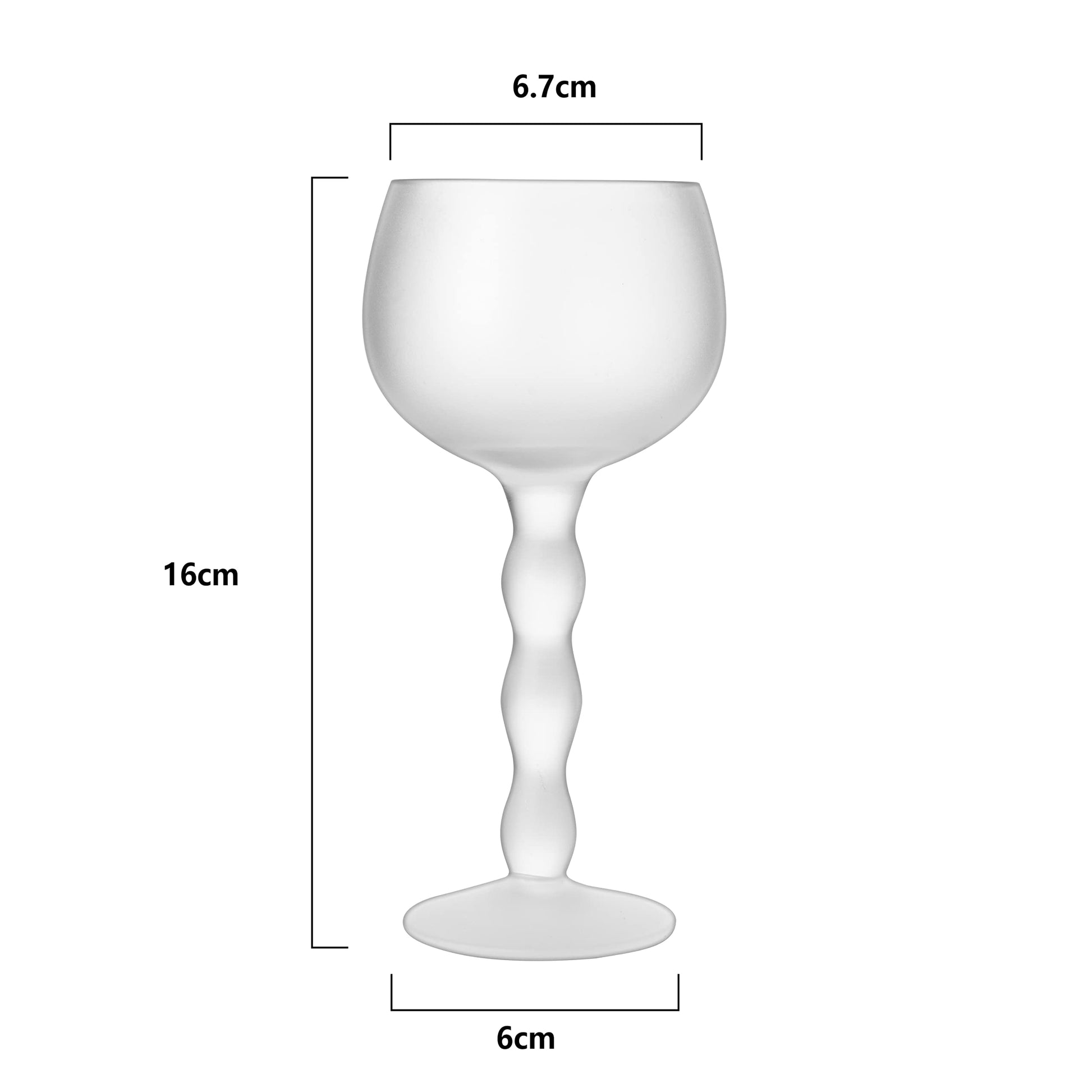 The Wine Savant Aesthetic Cloud Elegant Crystal Wine & Water Glasses, Hand Blown, Premium Trendy Sand Blasted Glasses - Stemmed Red White Wine Glasses, 100% Lead-Free - Pinot Noir - 7 oz Rim-6