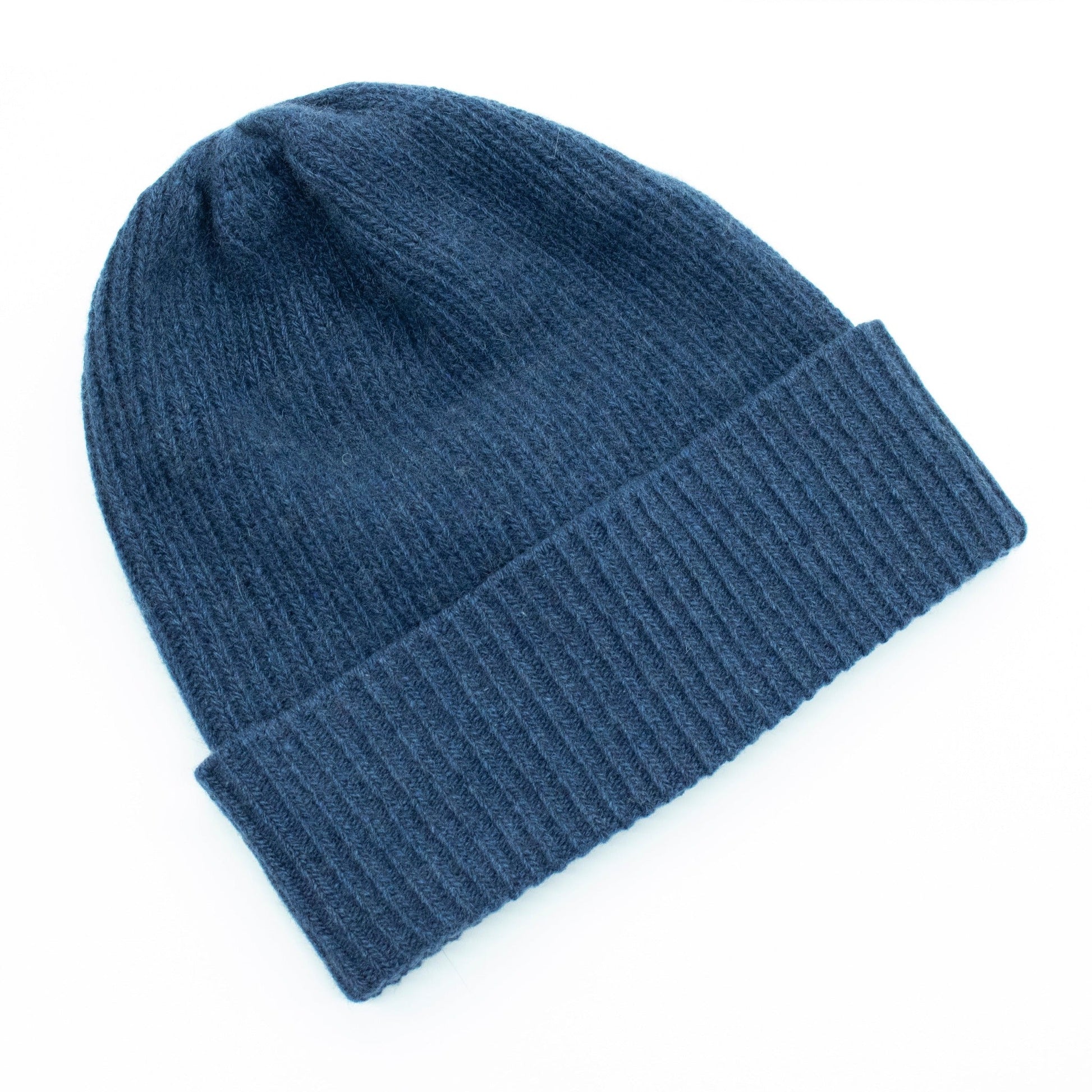 MEN'S CASHMERE RIBBED HAT WITH FOLDED CUFF-5