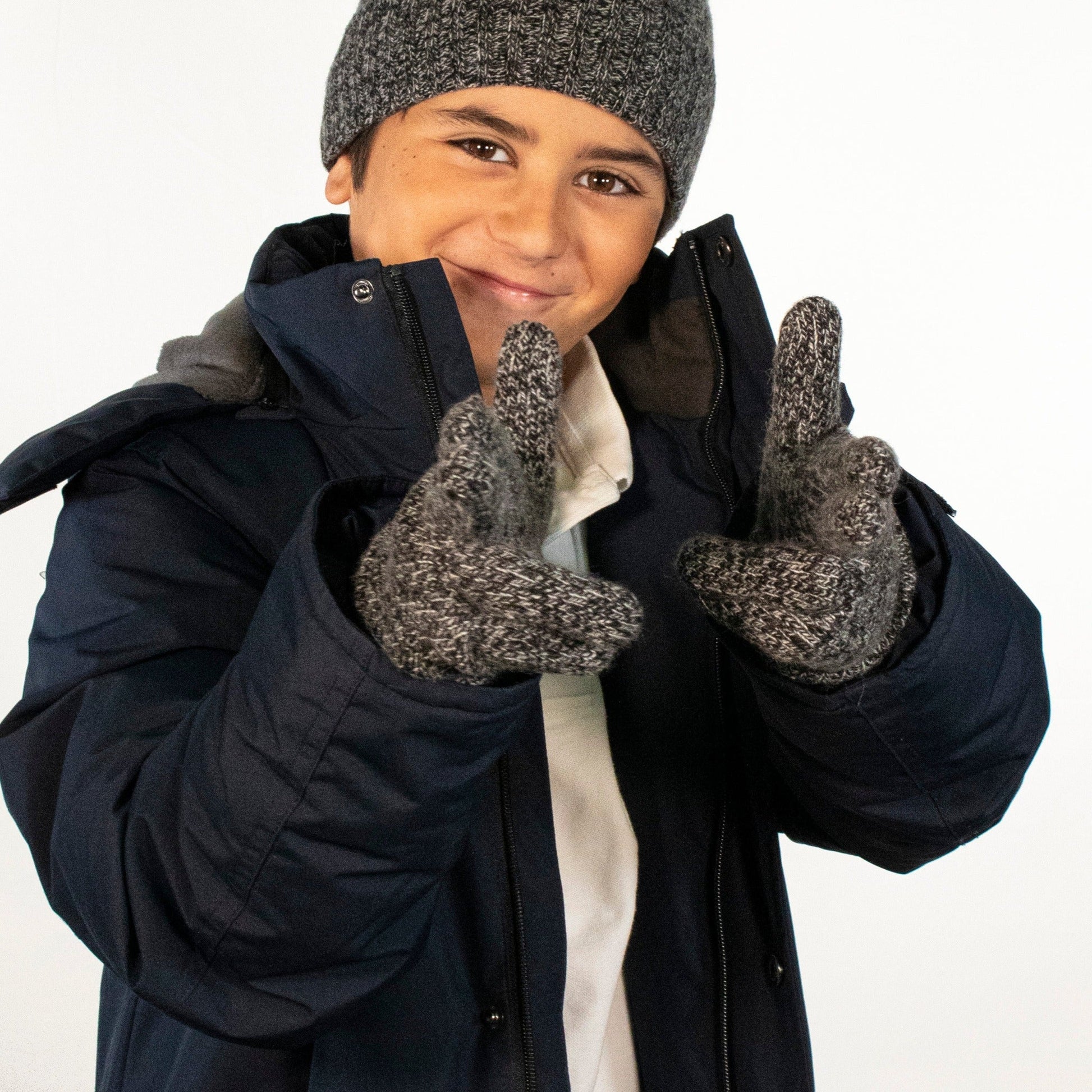 CASHMERE TWEEDED GLOVES-4