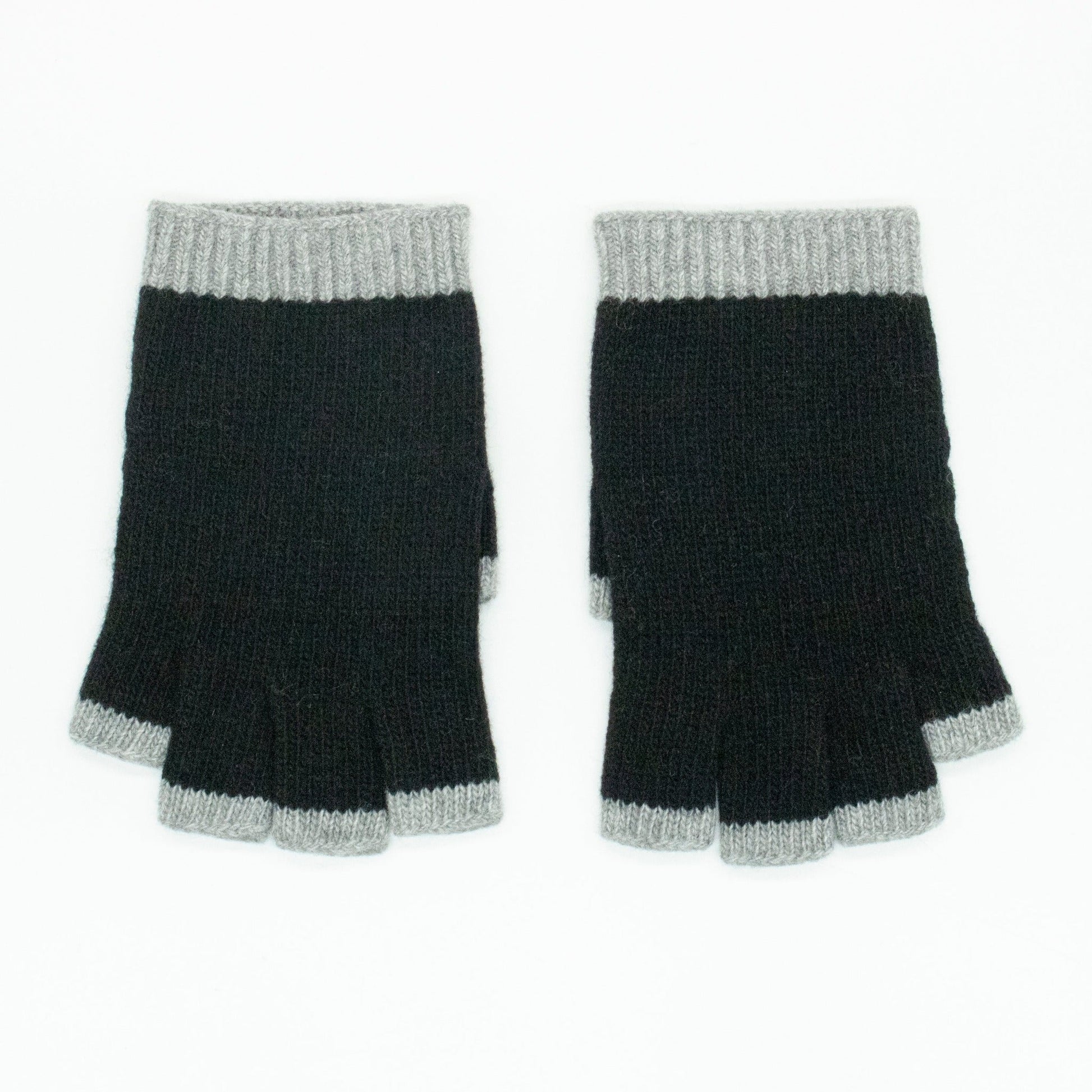 LADIES CASHMERE FINGERLESS GLOVES-7