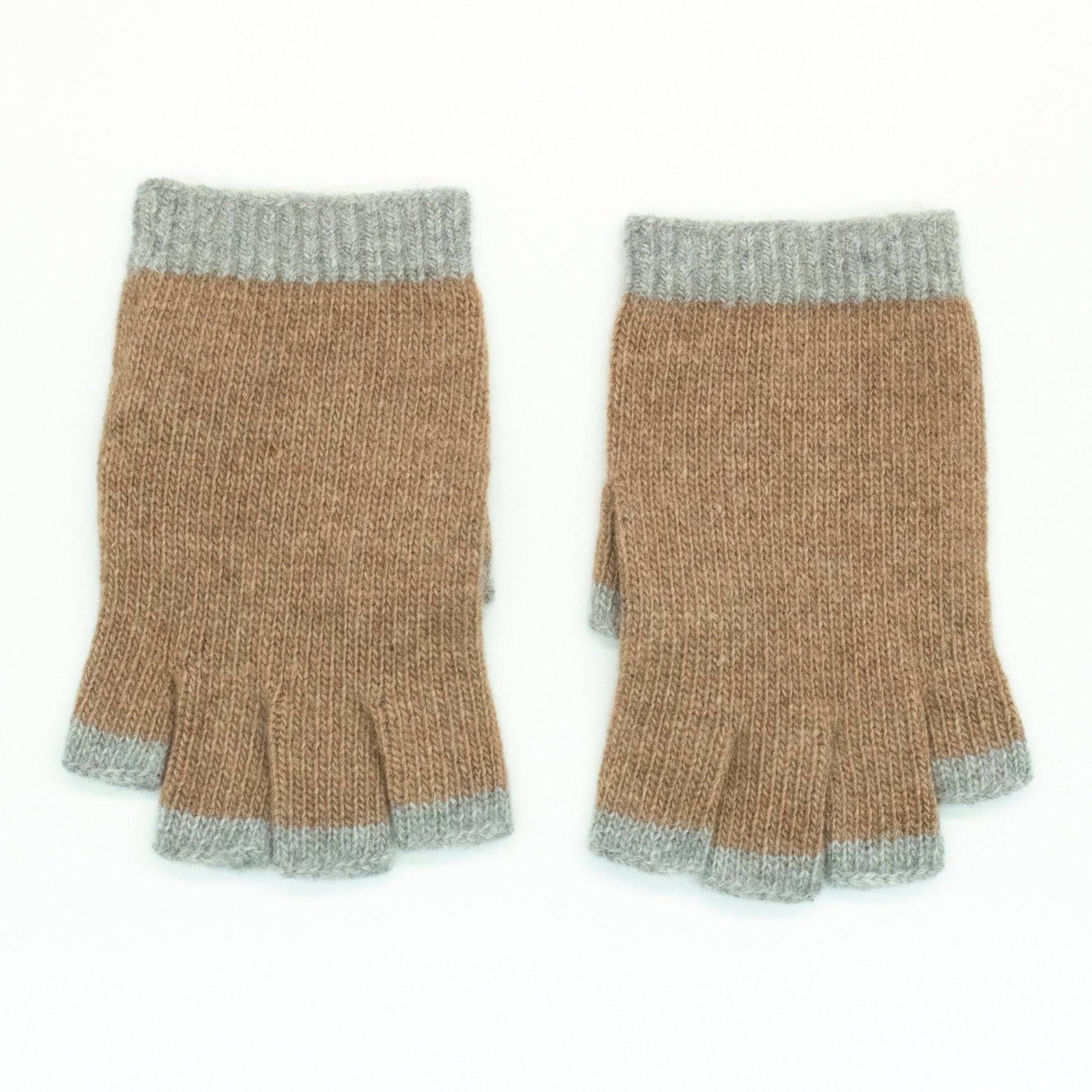 LADIES CASHMERE FINGERLESS GLOVES-1