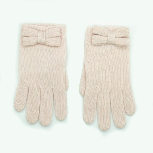 KIDS CASHMERE GLOVE WITH BOW-0