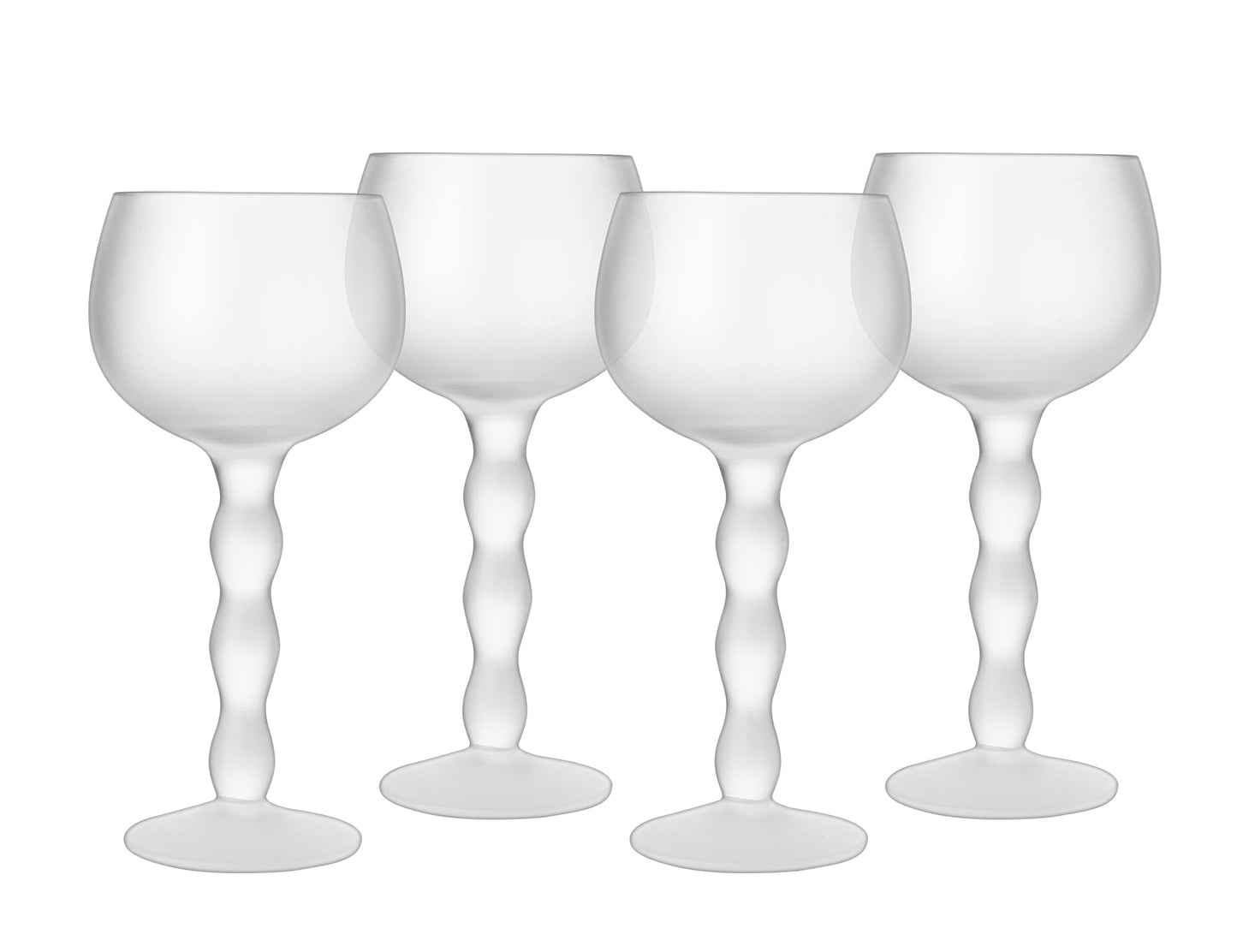 The Wine Savant Aesthetic Cloud Elegant Crystal Wine & Water Glasses, Hand Blown, Premium Trendy Sand Blasted Glasses - Stemmed Red White Wine Glasses, 100% Lead-Free - Pinot Noir - 7 oz Rim-5