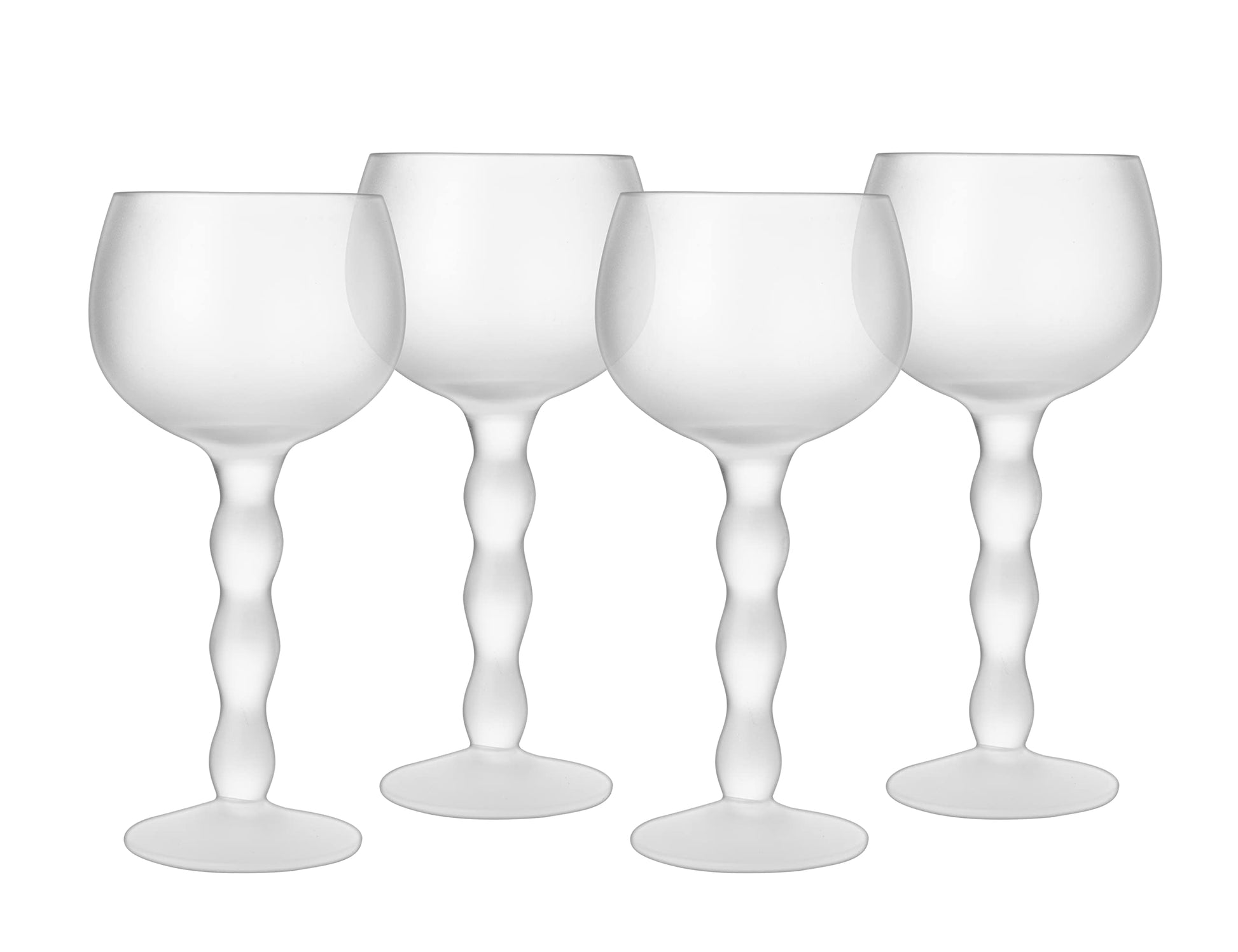 The Wine Savant Aesthetic Cloud Elegant Crystal Wine & Water Glasses, Hand Blown, Premium Trendy Sand Blasted Glasses - Stemmed Red White Wine Glasses, 100% Lead-Free - Pinot Noir - 7 oz Rim-5