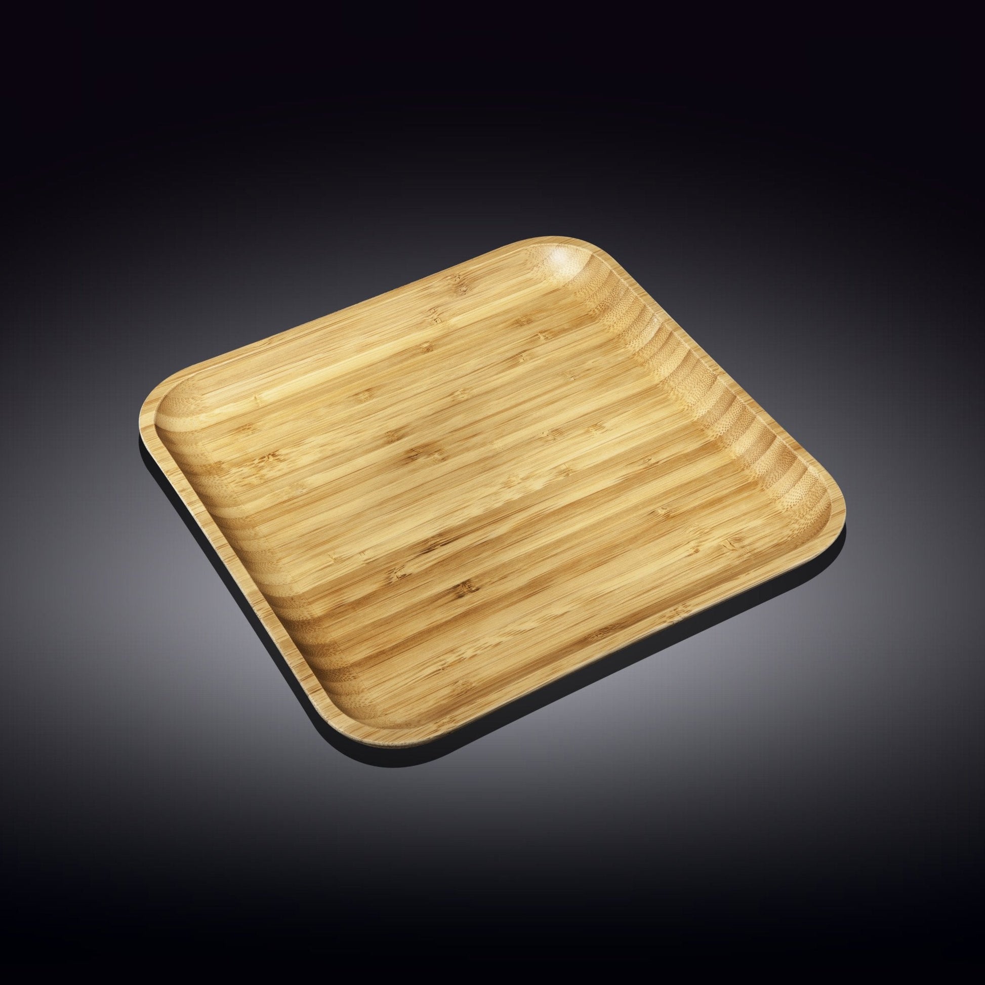 Bamboo Square Plate 11" inch X 11" inch |For Appetizers / Barbecue / Steak-6