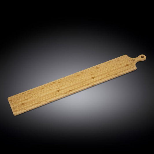 Set Of 2 Bamboo Charcuterie Board With Handle 39.4" inch X 5.9" inch | 100 X 15 Cm-0