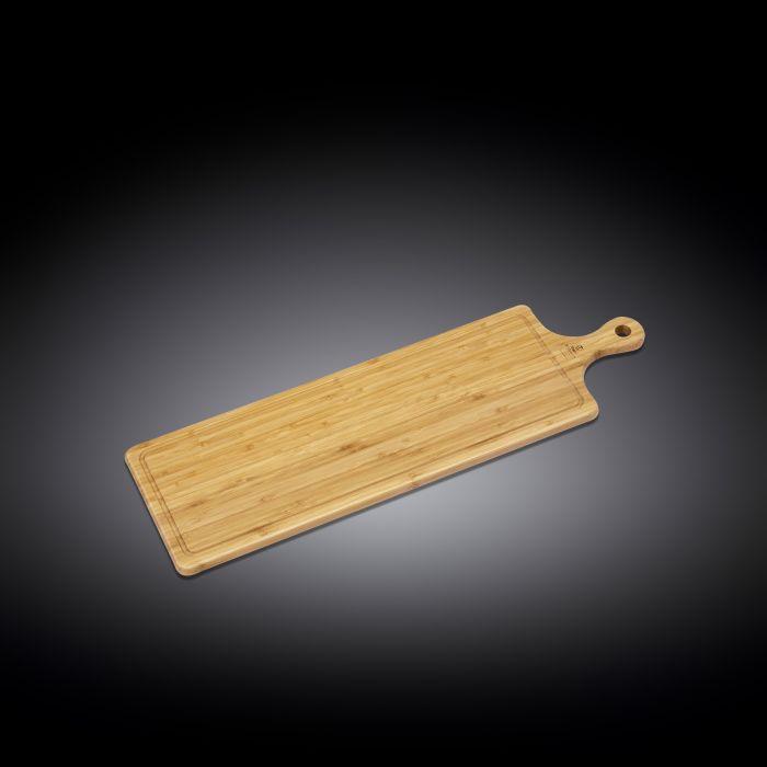 Bamboo Long Serving Board With Handle 26" inch X 7.9" inch | 66 X 20 Cm-0