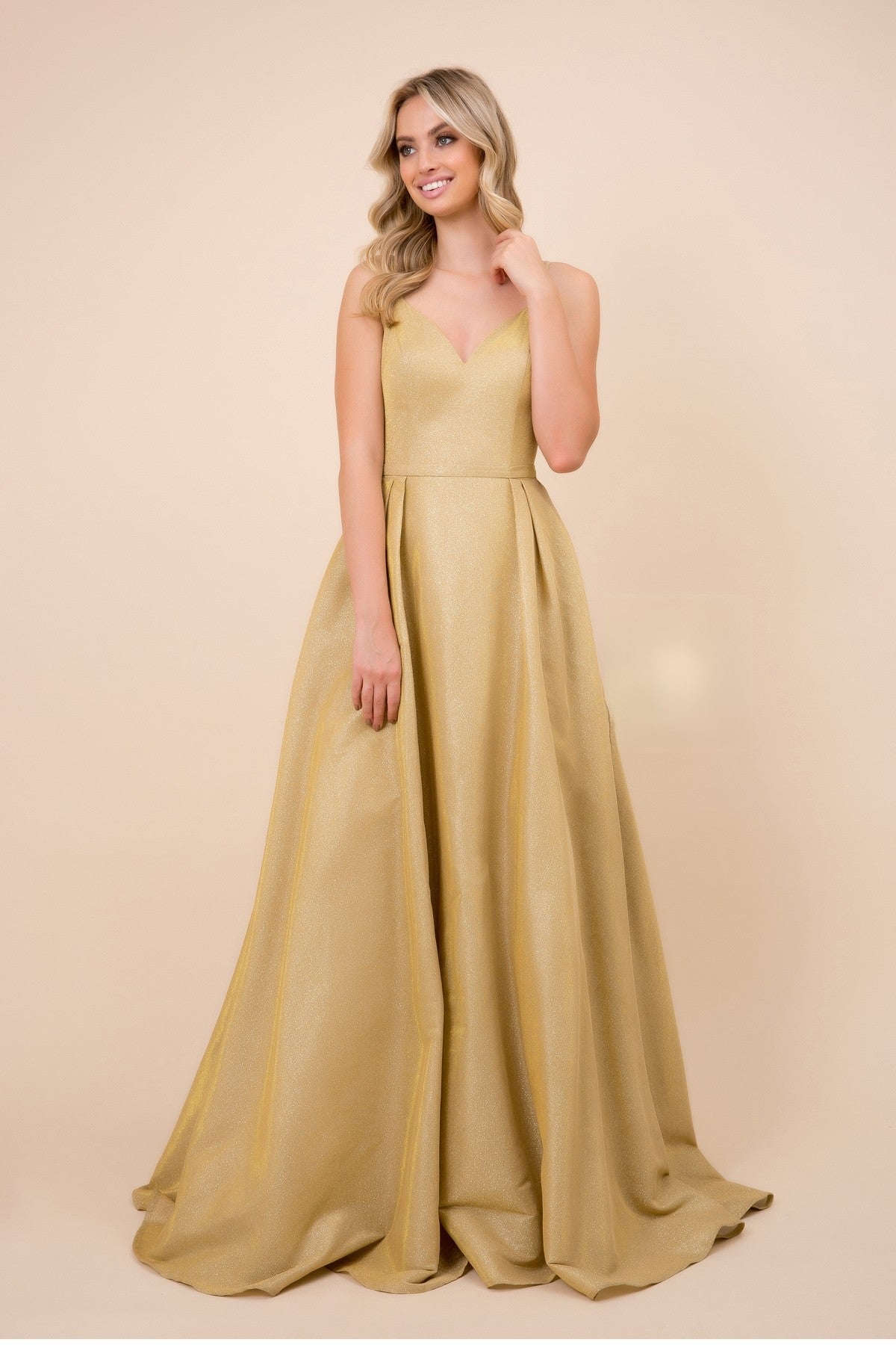 Simple Classy Sleeveless Pockets Long Prom Dress NXE228-7