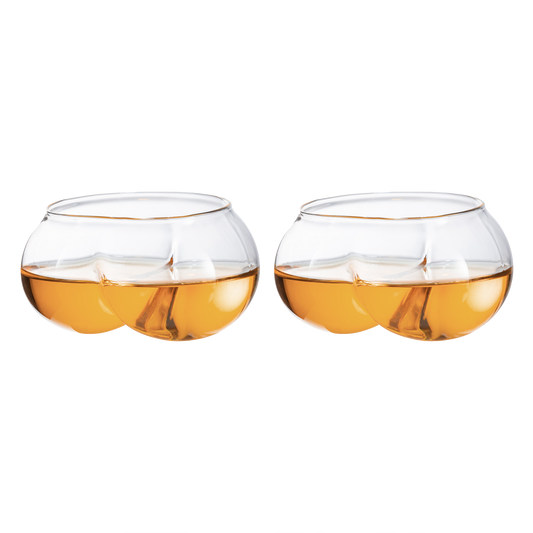 Deez Nuts Drinking Wine & Whiskey Glasses - 2 Set - I love Butts, Couple Mug, Gift for Her, Gift for Him Perfect for Bachelorette Parties, Gag Gift for Men & Women, 7 oz Stemless Bum Glasses-0