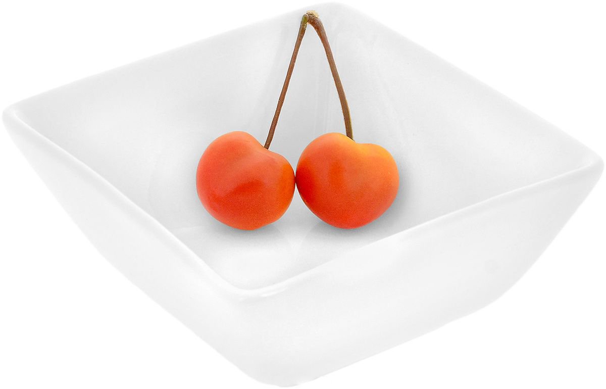 White Square Snack / Sauce Dish 4.75" inch X 4.5" inch X 2.5" inch |11 Fl Oz-7