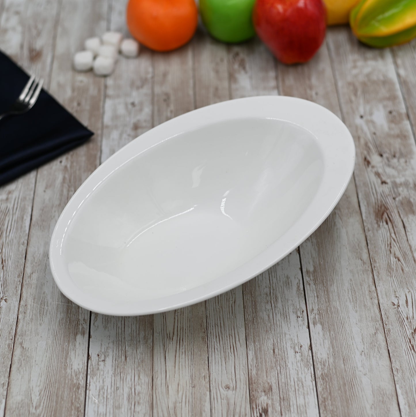 White Ceaser Salad Bowl 11" inch X 7.5 | 27.5 X 18.5 Cm-0