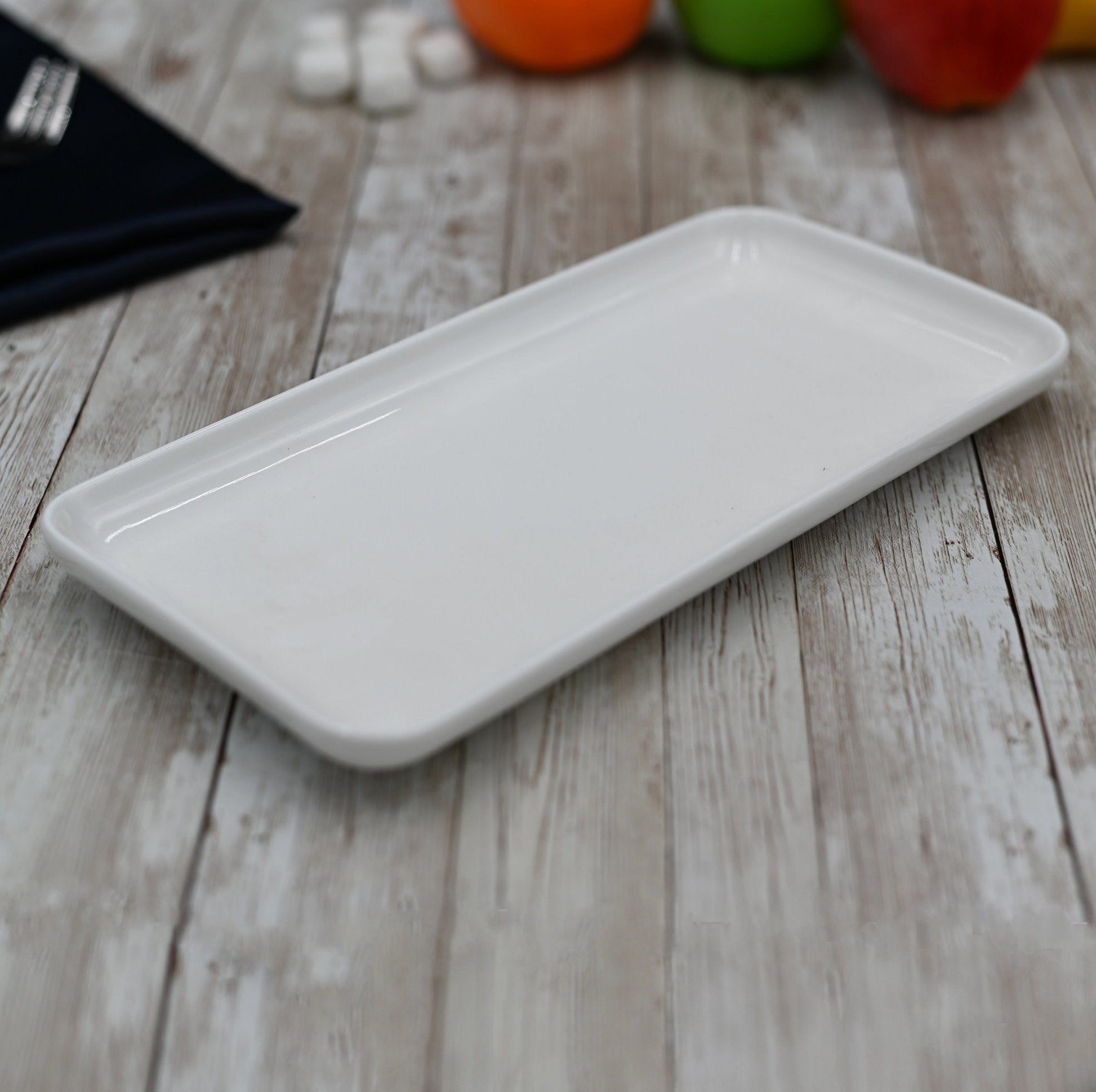 Set Of 6 White Rectangle Dish 10" inch X 5" inch | 26 X 13 Cm-0