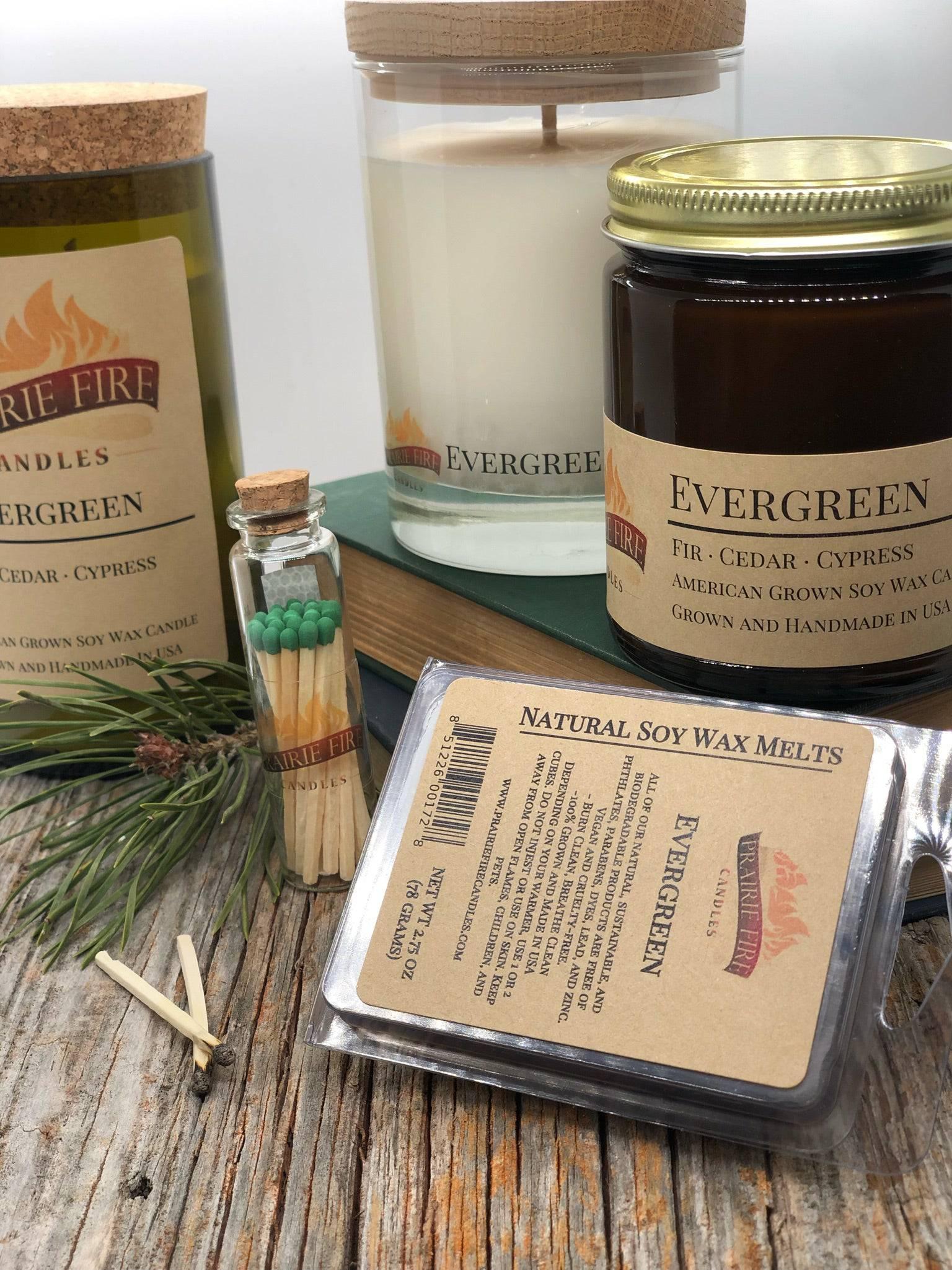 Evergreen Soy Wax Candle | Repurposed Wine Bottle Candle Natural Cork | Handmade in USA Candle | Eco-Friendly Candle | Non-Toxic Soy Candle-2