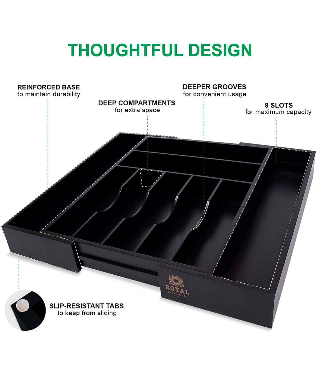 Black Silverware Tray-3