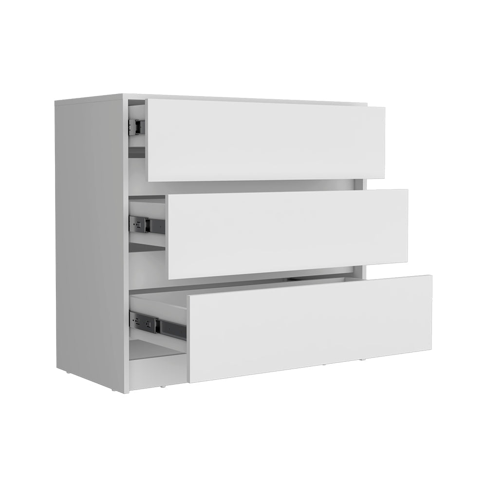 Dresser Maldus, Three Drawers, White Finish-2