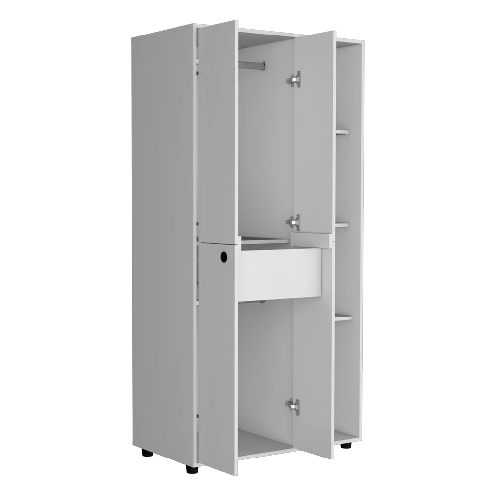 Armoire Boise, 2-Door, 3 Shelves, White Finish-5