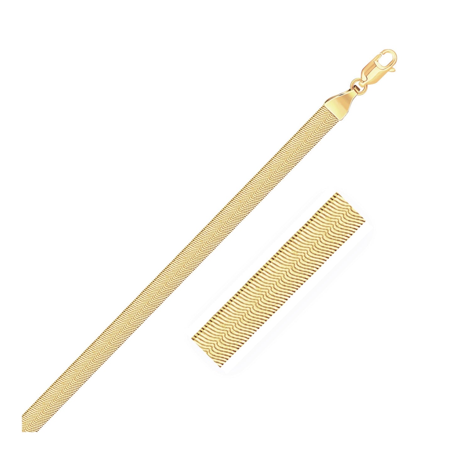Imperial Herringbone Bracelet in 10k Yellow Gold (3.8 mm)-0