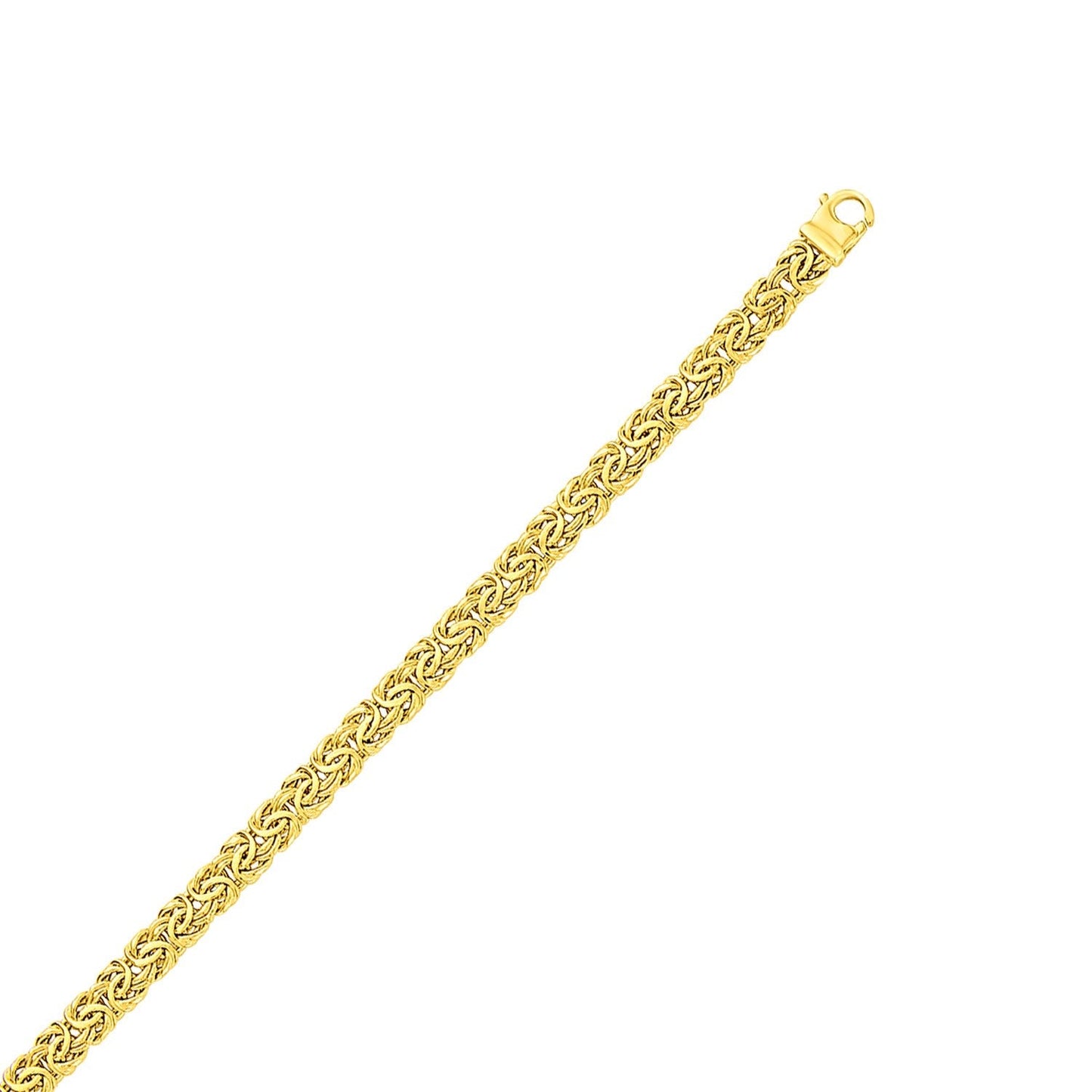 10k Yellow Gold Byzantine Design Chain Bracelet-0