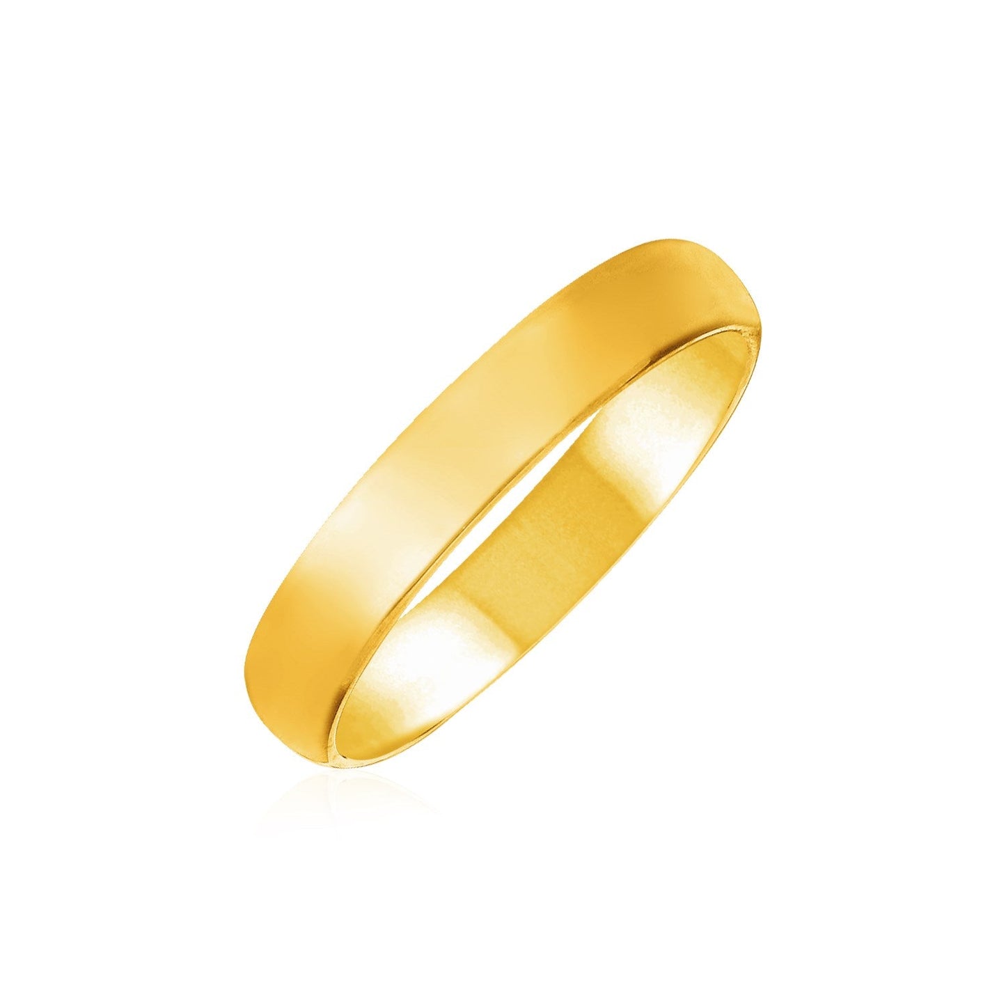 14k Yellow Gold 4mm Comfort Fit Wedding Band-0