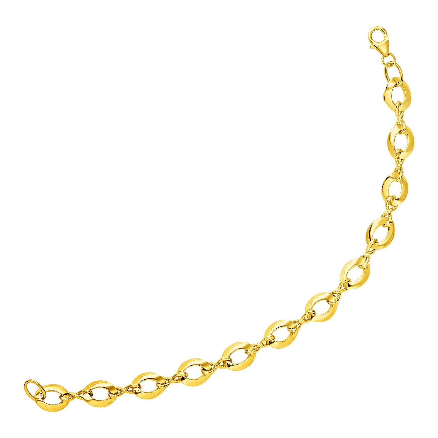 14k Yellow Gold Infinity Link Bracelet-0