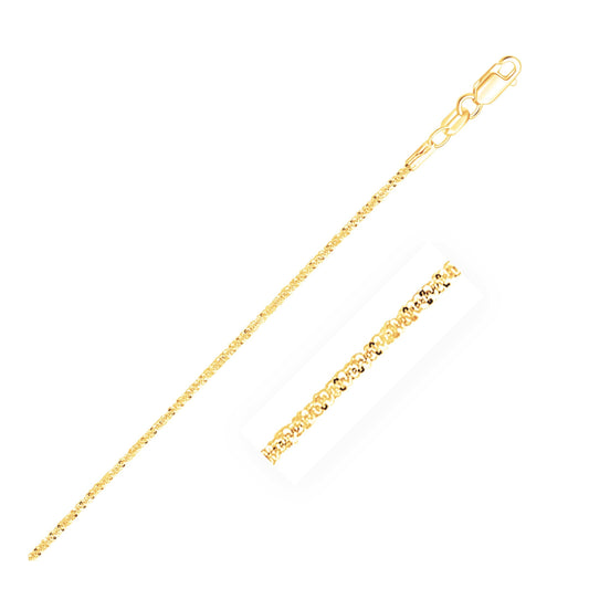 10k Yellow Gold Sparkle Anklet 1.5mm-0