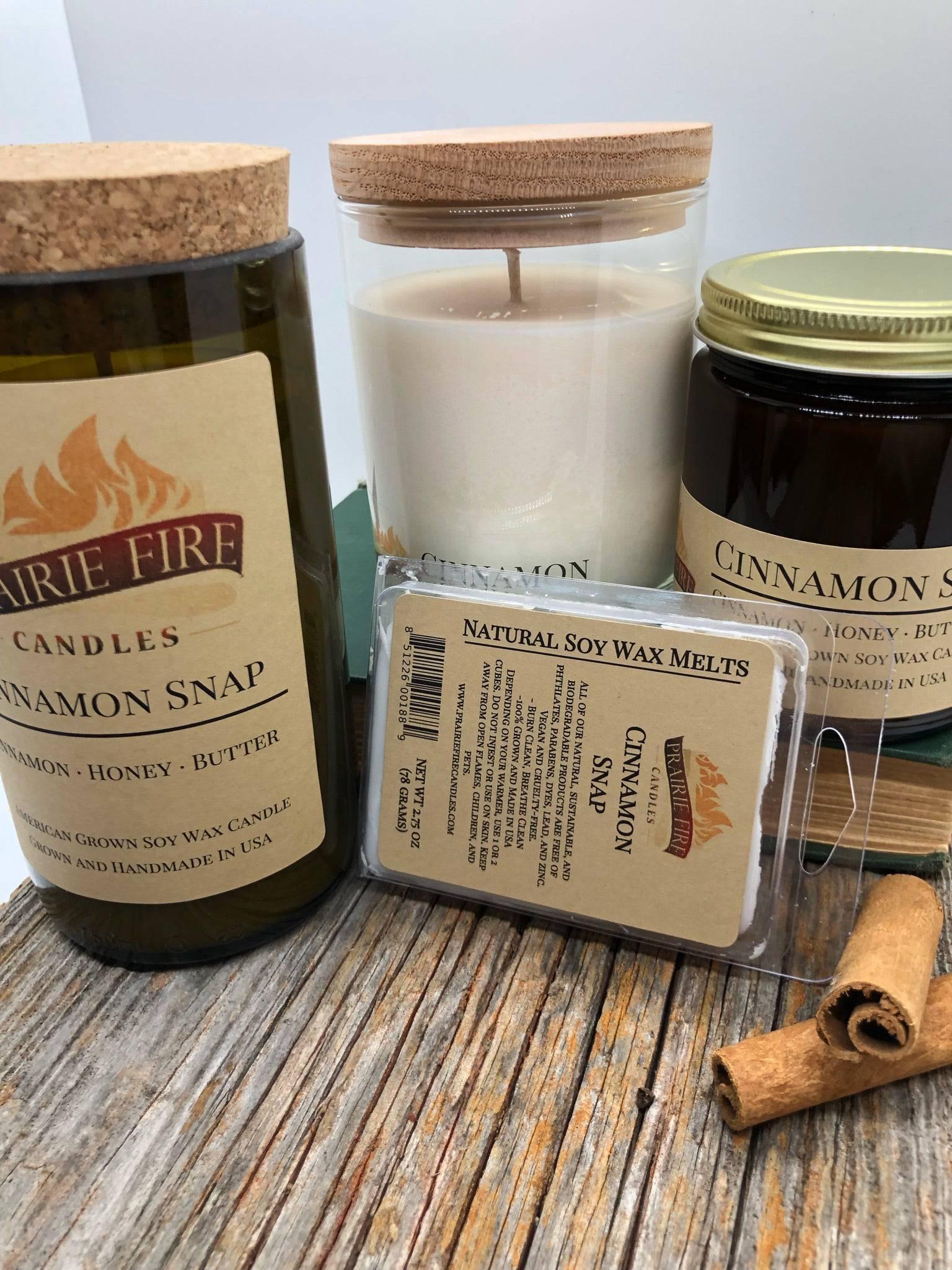 Cinnamon Snap Soy Wax Candle | Repurposed Wine Bottle Candle Natural Cork | Handmade in USA Candle | Eco-Friendly Candle | Non-Toxic Soy Candle-2