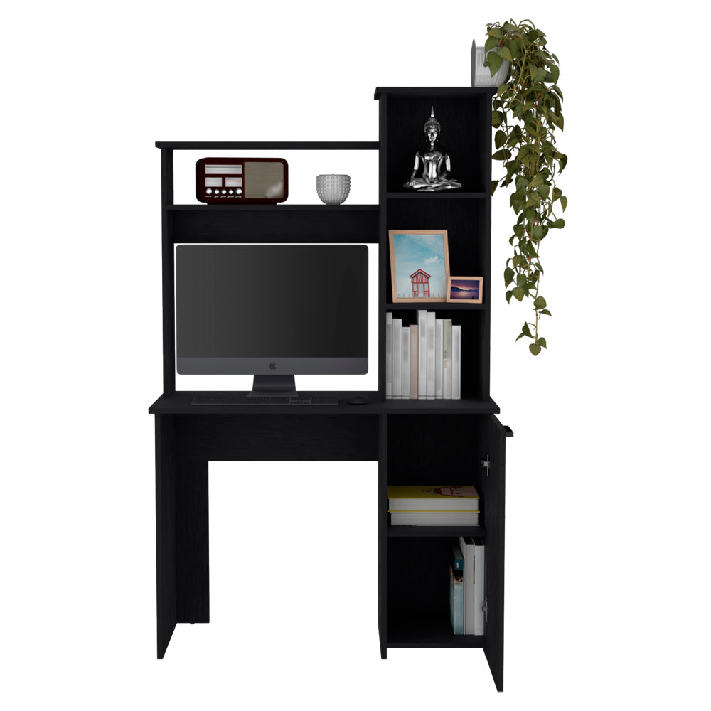 Computer Desk Dumas, Hutch, Multi Storage, Black Wengue Finish-1