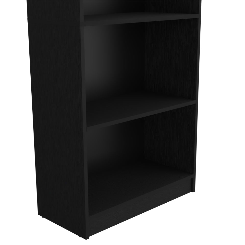 Bookcase 4-Shelves Benzoni, Ample Storage and Modern Design, Black Wengue Finish-5